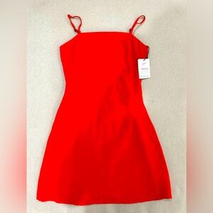NEW JAPNA ORANGE LINEN BLEND MINI DRESS SIZE XS